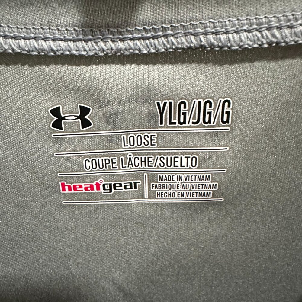 Under Armour Youth Girl Short Sleeve Gray Loose Fit T-shirt Size YLG - Picture 4 of 6